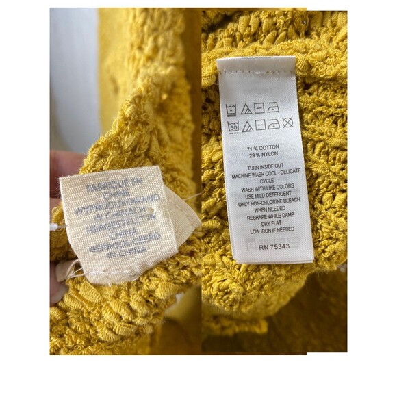 S V-back Knit Sweater, Mustard - Picture 6 of 9